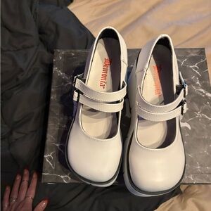 Demonia Kera 08 Womens Size 7 Shoes White Platform Mary Jane Doll Goth Cosplay